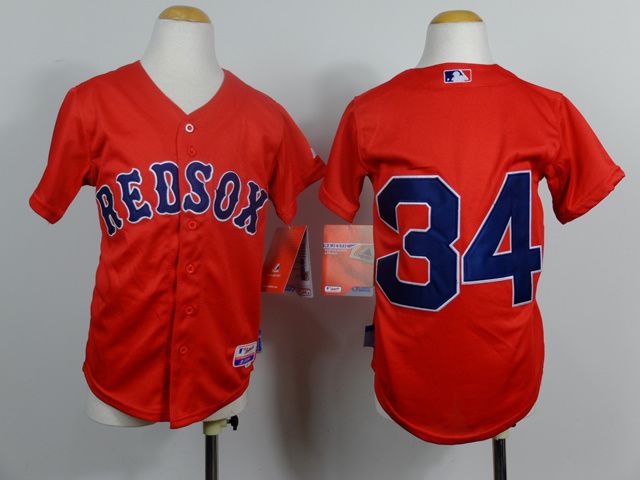 Youth Boston Red Sox #34 Ortiz Red MLB Jerseys->youth mlb jersey->Youth Jersey